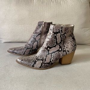 Matisse Snakeskin Booties